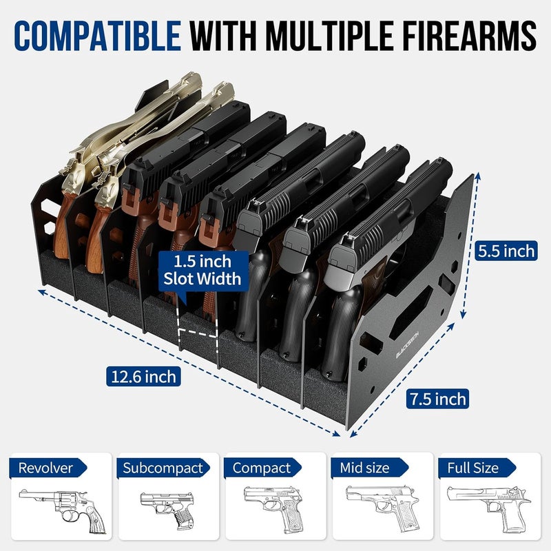 Blacksmith Foam Pistol Rack for Gun Safe Gun Accessories Storage Firearm Handgun Rack Revolver Pistols Holder - Image 3